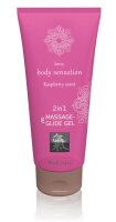 Massage & Glide Gel 2in1 Raspberry Scent 200 ml