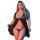 Fly Away Baby Doll & G-String Set Nero L/X | Magic Silk