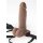 7 Inch Hollow Rechargeable Strap-On with Remote- Tan