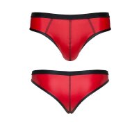 Wetlook Mens brazilian style briefs - Red M