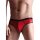 Wetlook Mens brazilian style briefs - Red M