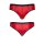 Wetlook Mens brazilian style briefs - Red M