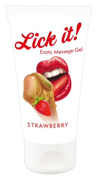 Gel Massaggio Erotico Fragola | Lick It!