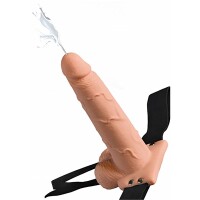 Fetish Fantasy 7.5 Hollow Squirting Strap-On Con Palle, Color Pelle | Pipedream