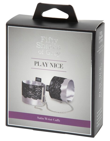 Play Nice Satin & Lace Wrist Cuffs