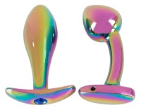 Metal Butt Plug Set In Rainbow Colours