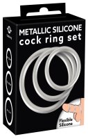 Set Di Anelli Fallici In Silicone Metallico | You2Toys