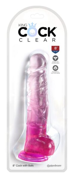 20 cm Pene Con Le Palle | King Cock Clear