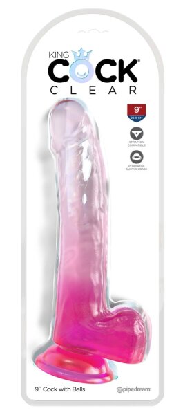 23 cm Pene Con Le Palle | King Cock Clear