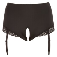 Slip Crotchless Con Reggicalze XL | Cottelli Collection Plus