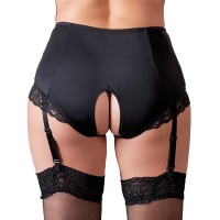 Slip Crotchless Con Reggicalze 2XL | Cottelli Collection Plus