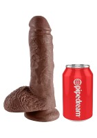 8 Inch Cock - With Balls - Brown