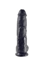 10 Inch Cock - With Balls - Black