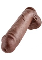 Pene Da 27,9 cm Con Palline Marrone | Pipedream