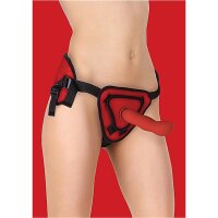Deluxe Silicone Strap-On 20,3 cm Rot | Ouch!