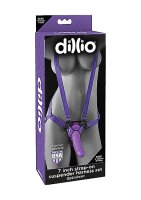 Dillio Purple - 7 Inch Strap-On Suspender Harness Set