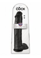 15 Inch Cock with Balls - Black