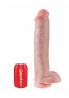 15 Inch Cock with Balls - Flesh