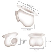 Copertura Del Pene In Lattice Ben Mit Basisplatte / argenteo - L7 cm - Ø5,5 cm